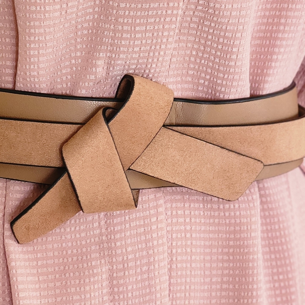 NWOT Mixed fabric knot belt - Picture 3 of 7